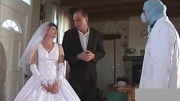 Granny fisted with wedding dress